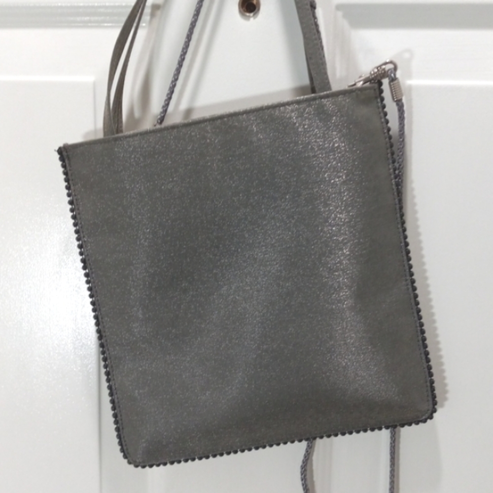 Marlo purse Dark Shiny Grey w/ Rhinestones
